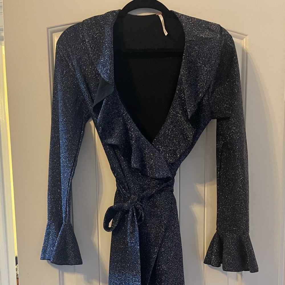 Free People Sparkle Wrap Dress